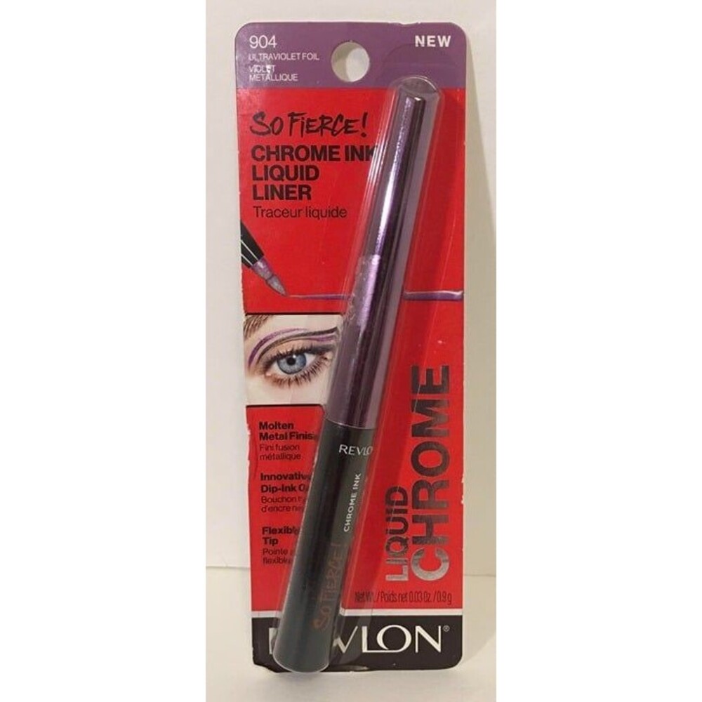 Revlon So Fierce Chrome Ink Liquid Eyeliner Pen #904 Ultraviolet Foil NEW